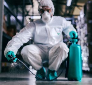 disinfecting a food factory
